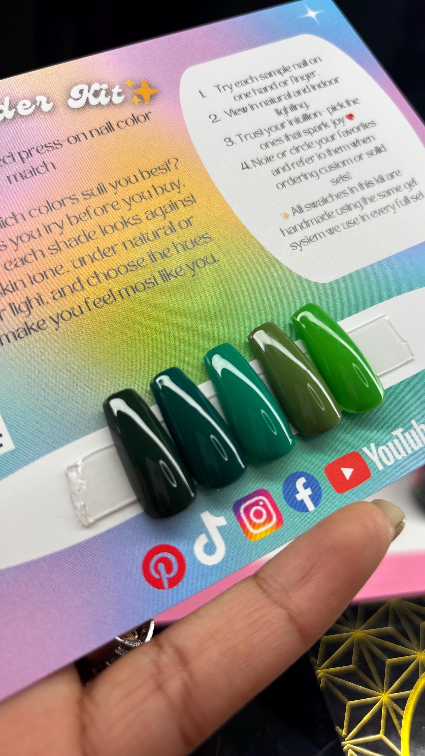 Find Your Shade Nail Kit | Press-On Color Swatch Set | The Nail Apothecary | Press-On Nails