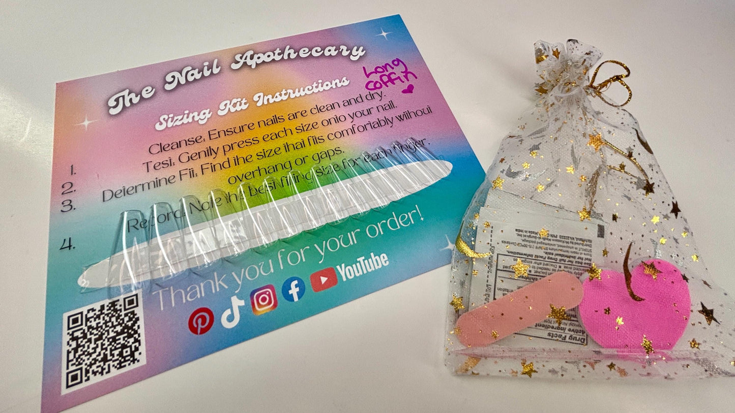 Press-On Nail Sizing Kit | Find Your Perfect Fit | The Nail Apothecary | Sizing kit for Press-ons