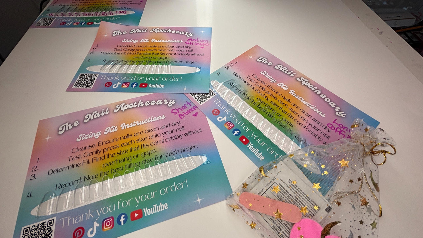 Press-On Nail Sizing Kit | Find Your Perfect Fit | The Nail Apothecary | Sizing kit for Press-ons