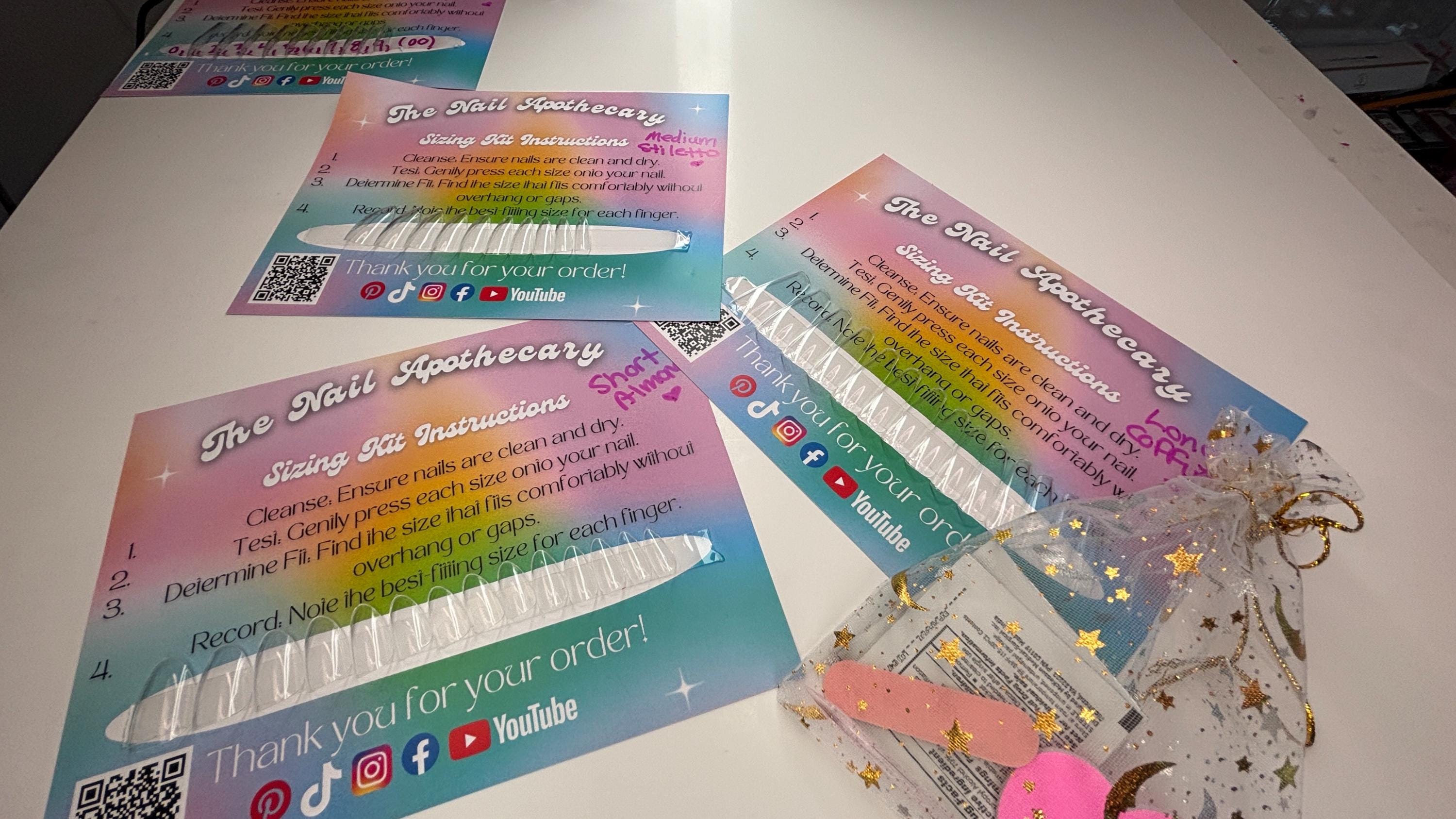 Press-On Nail Sizing Kit | Find Your Perfect Fit | The Nail Apothecary | Sizing kit for Press-ons