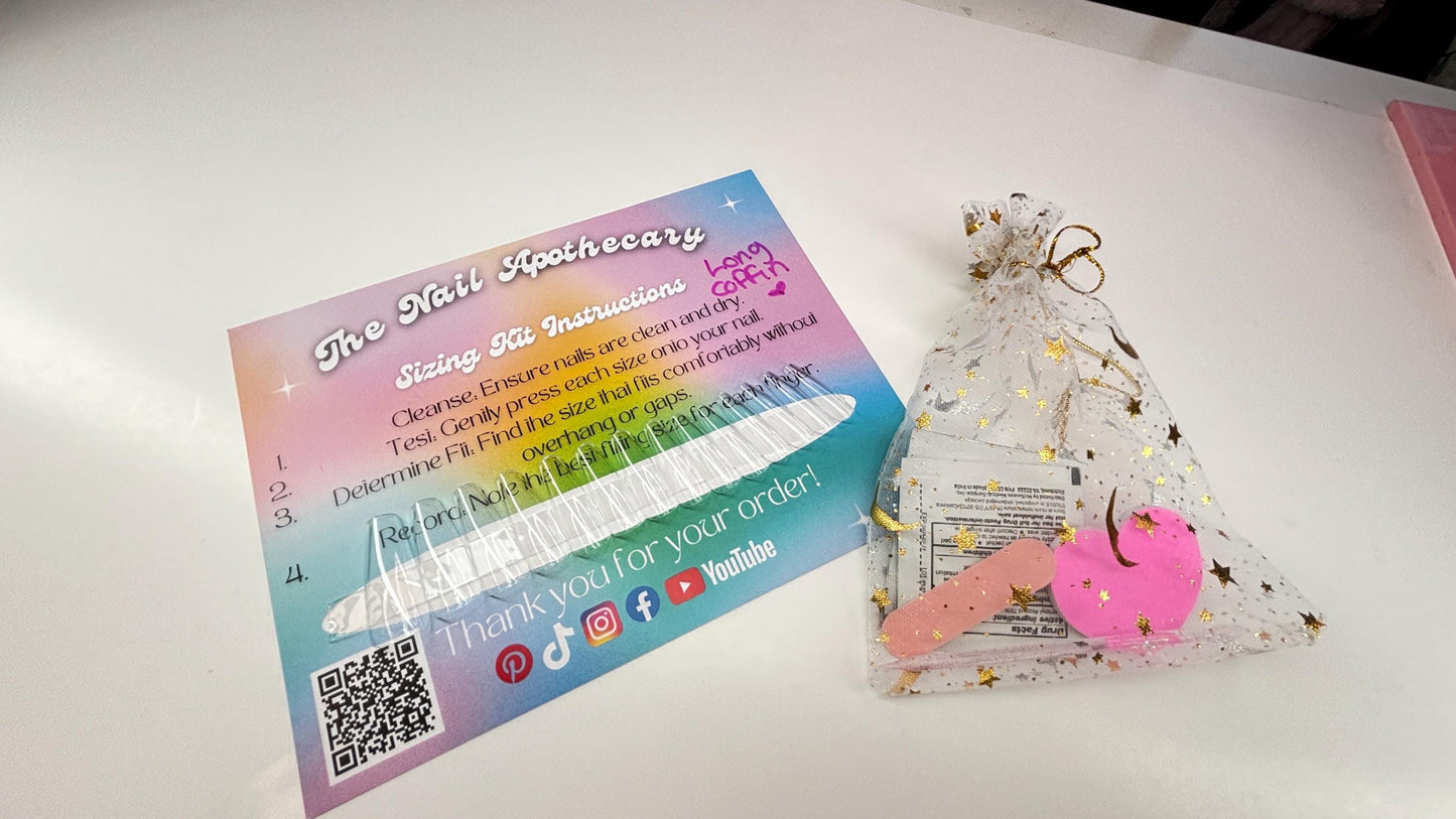 Press-On Nail Sizing Kit | Find Your Perfect Fit | The Nail Apothecary | Sizing kit for Press-ons