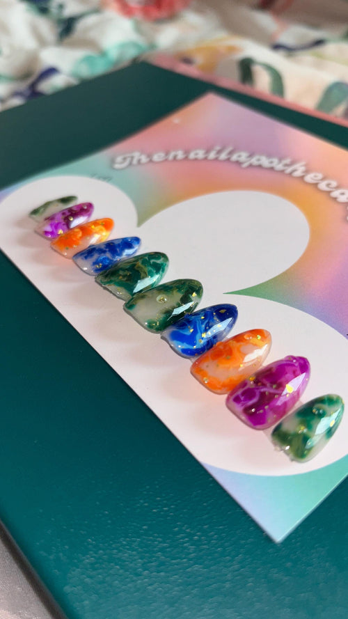 Custom Press-On Nail Set | Handpainted Nail Art | Nails by The Nail Apothecary | Trendsetter Design Tier | Nail Art Level #2