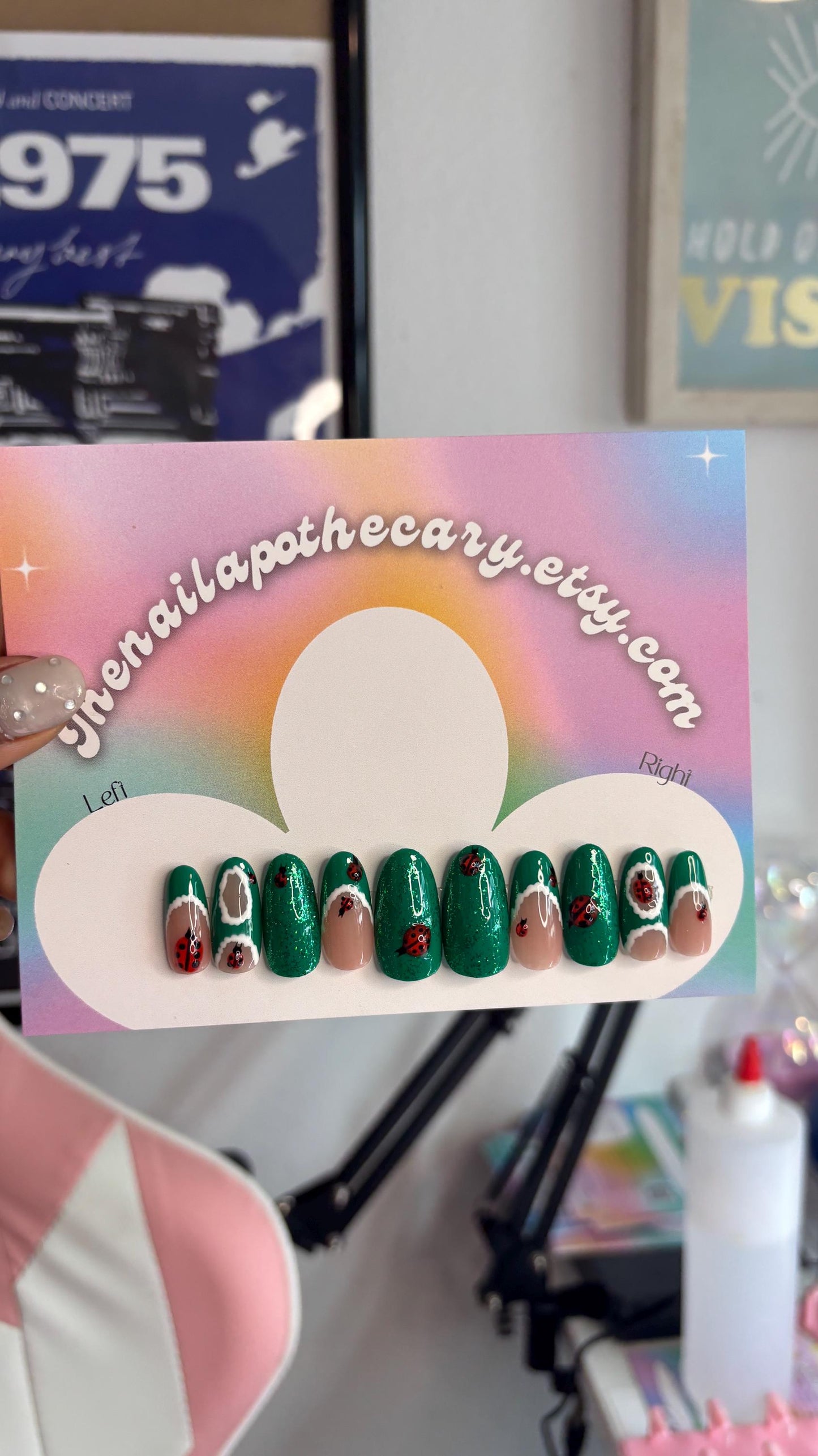 Custom Press-On Nail Set | 3D Nail Art | Nails by The Nail Apothecary | The Artistic Design Tier | Nail Art Level #3