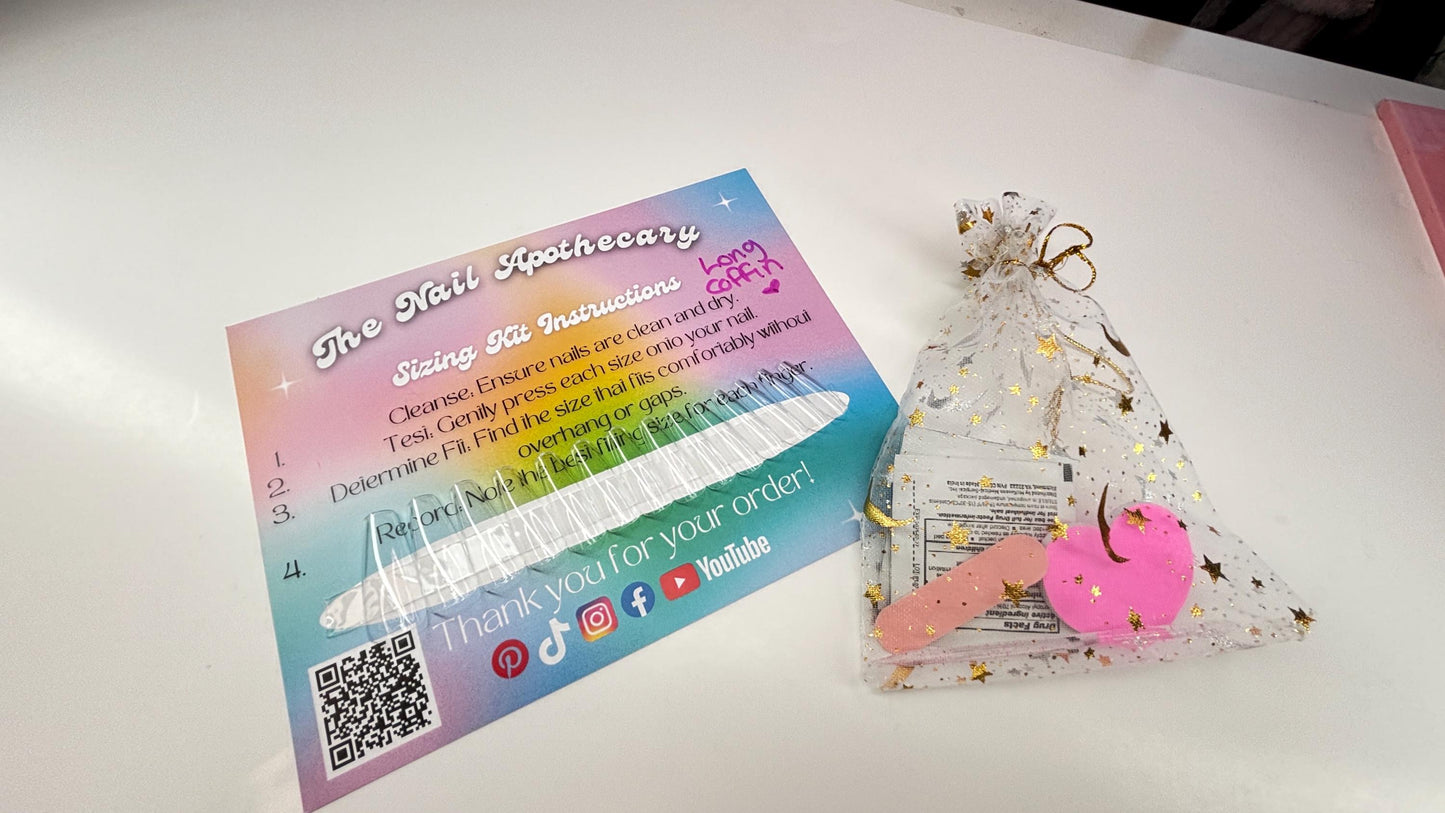 Introduction Bundle | Press-On Nail Sizing & Shape Kit | Find Your Perfect Fit | Shape Selector | Two-in-One