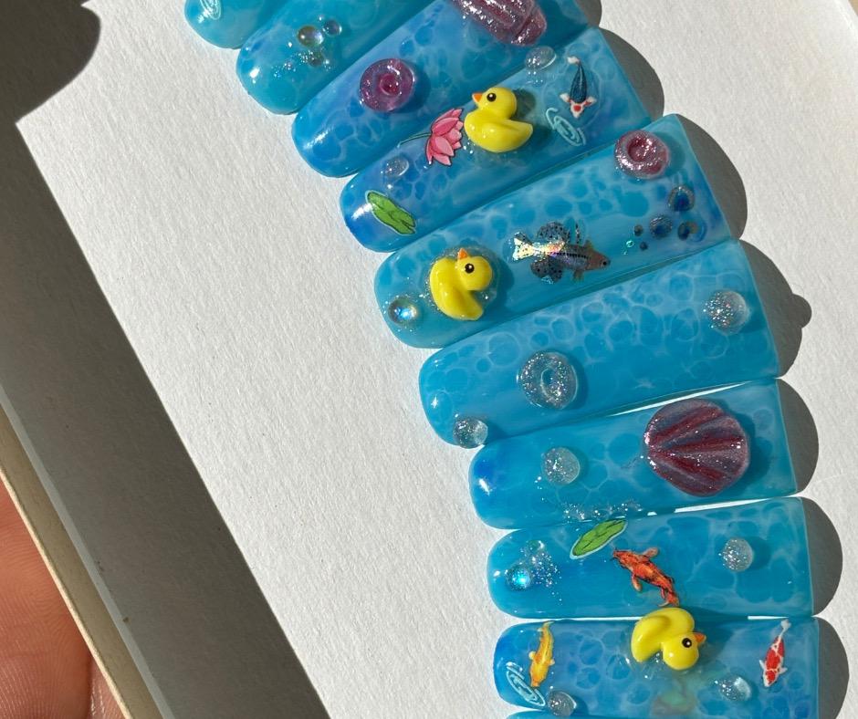 Custom Press-On Nail Set | Multi-Design | Nails by The Nail Apothecary | The Aligned  Design Tier | Nail Art Level #4