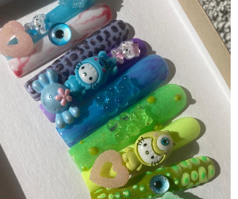 Custom Press-On Nail Set | Multi-Design | Nails by The Nail Apothecary | The Aligned  Design Tier | Nail Art Level #4